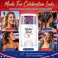 thumbnail image 4 of Clearance! 4th of July Glitter Stick, Patriotic Red White and Blue Face Hair Body Glitter Stick, 250th Birthday USA Flag Makeup, 4th of July Outfits Accessories for Kidults Women Men(A), 4 of 9
