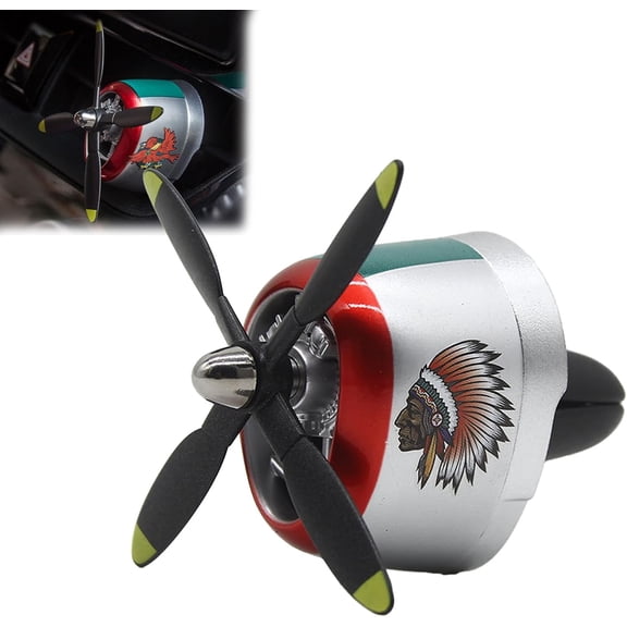 P-40 Fighter Car Air Vent Decoration, P-40 Warhawk Creative Propeller Car Decor Air Freshener, Aircraft Dashboard Ornament for Auto Interior Decor (P47-A)