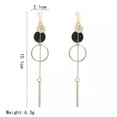 thumbnail image 3 of K-KED Fashion Punk Jewellery Geometric Dangle Drop Earrings Metal Stick Statement Gift-Silver, 3 of 6