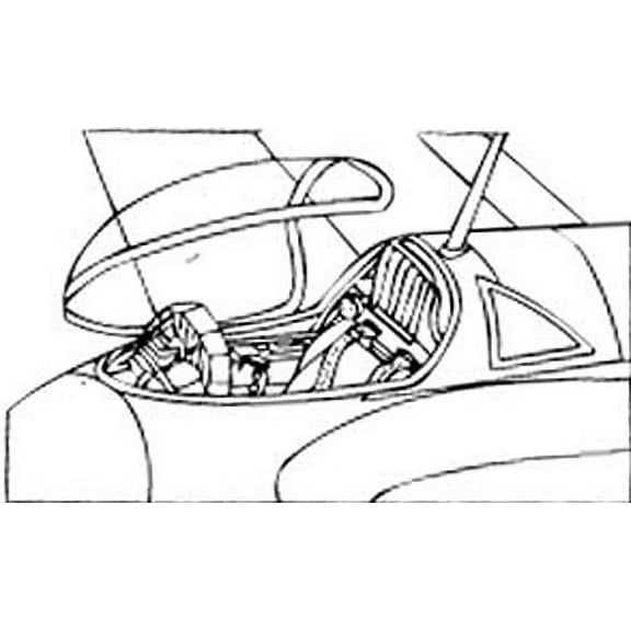 Me 163 Komet Vacuform Canopy for Heller (1/72 model kit accessory)