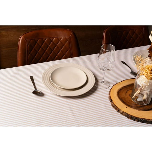 Nappe à rayures bistrot 100 % coton Fabstyles
