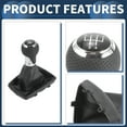 thumbnail image 4 of Unique Bargains Gear Shifter Knob with Cover 5 Speed Manual Gearbox Stick Shifter Lever Knob for Audi A4 07-15 Plastic, 4 of 6