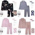 thumbnail image 4 of Pijamas bonitos de algodón para mujer, camisetas de manga larga y pantalones con bolsillos, ropa informal de estar por casa con lunares., 4 of 5