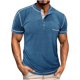 thumbnail image 1 of pstuiky camisetas para hombre, Camisa tipo blusa de manga larga con cuello vuelto y solapa con estampado de cremallera para hombre ropa de hombre m, 1 of 5