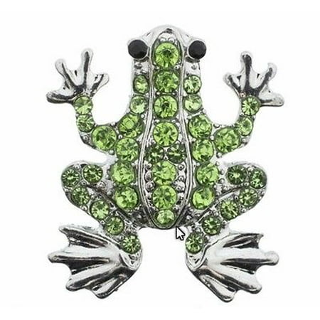 Zirconia Frog Charm - Body Accentz 18mm Snap Charms Buttons Interchangeable Jewelry Ginger CZ Frog