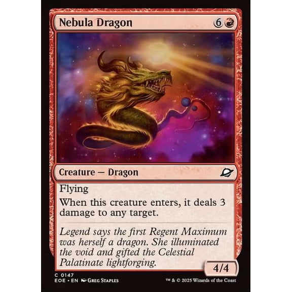 MtG Edge of Eternities Common Nebula Dragon (FOIL) #147