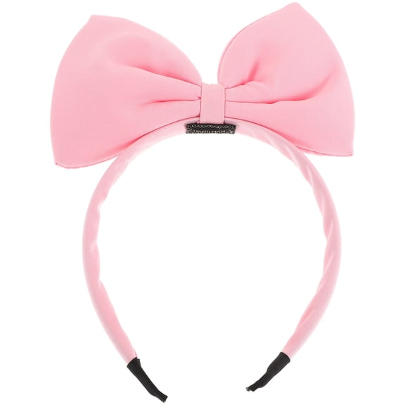 Milisten Cute Bowknot Headband Cloth Pink Head Decoration for Female Friends Parties 1Pcs