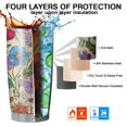 thumbnail image 7 of 20 Oz Pioneer Flower Coffee Tumbler Double Wall Insulated Stainless Steel Water Bottle | Metal Reusable Thermoses Flask with Cup Cap | Leak & Sweat Proof with Anti-Dust Lid, 7 of 7