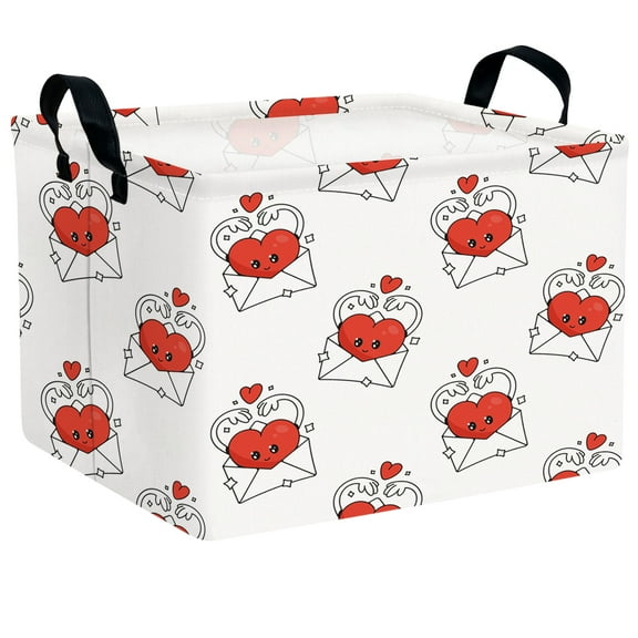 NIETEIN Valentine's Day Basket for Gifts Empty Storage Bin Cute Heart Gift Basket (Cute Love Envelope)