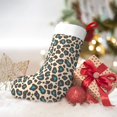 thumbnail image 6 of Flannel Christmas Stocking 17.7×11×7in Soft And Light Touch Good Socks Splicing Design Can Be Used For Hanging Leopard Print Style Paleturquoise_4, 6 of 8