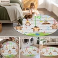 thumbnail image 5 of Round Rugs 3.3 Ft, Groundhog Day Non Slip Area Rugs for Kitchen Bedroom Entryway, Colorful Ribbon Spring Vintage Washable Carpet Runner Rug Floor Mats for Bedroom Home Decor, 5 of 8