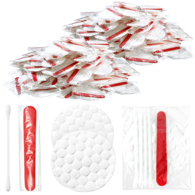 Kit de tocador Tondiamo para hotel, 200 piezas, con almohadillas y bastoncillos de algodón