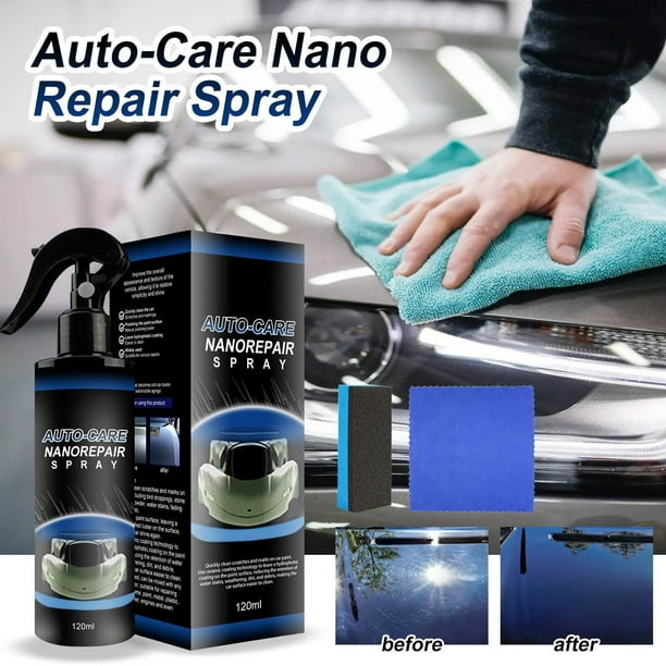 Pulidor de coches 3 en 1 con protección alta | Spray de recubrimiento para coche multifuncional | Removedor de rayones | Agente renovador de pintura | Elimina rayones ligeros | Aplicación fácil