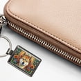 thumbnail image 5 of Akita Dog Bohemian Art Metal Rectangle Keychain, 5 of 7