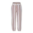 thumbnail image 5 of Levmjia Womens High Waist Printed Pants Summer Loose Casual Polyester Pants with 4 Way Stretch for Home Daily Wear Comfortable Breathable S-XXL, 5 of 7