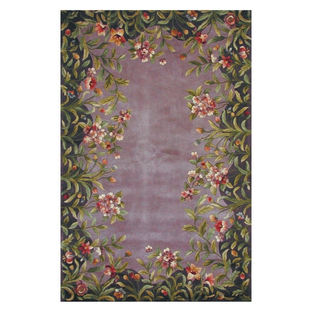 KAS Rugs Emerald 9006 Garden Area Rug Lavender