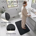 thumbnail image 4 of Ivalue Bathroom Rugs Sets 5 Piece Absorbent Bath Mat Non-Slip Bath Rug Set with Bathroom Runner, U-Shaped Toilet Rugs, Shower Rug & Toilet Lid Cover (Black), 4 of 8