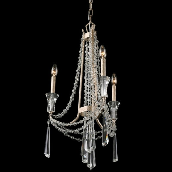 Varaluz Barcelona 3-Lt Crystal Chandelier - Transcend Silver