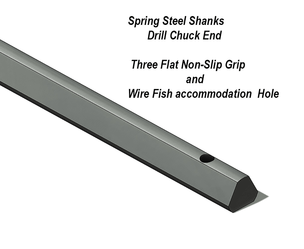 Eagle Tool US EA75072 Flex Shank Installer Drill Bit, Auger Style, 3/4-Inch by 72-Inch, 1/4-Inch Shank, Made in The USA