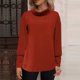 thumbnail image 1 of ICHUANYI Liquidación Mujer Casual Impreso Pullover Cuello Redondo Manga Larga Botones Blusa Topsinting Blusa Suelta Tops ICHUANYI WER202308173716, 1 of 2