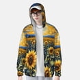 thumbnail image 2 of Fotbe Starry Sky Moon Sunflower Chaqueta con Protección Solar UPF 50+ para Hombre y Mujer, Camisa con Capucha y Bolsillos-Medium, 2 of 7