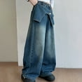 thumbnail image 5 of Coerni Baggy Cargo Pants for Kids Girls Wide Leg Jeans Y2k Hip Hop High Waisted Pants Casual Streetwear Loose Clothes, 5 of 9