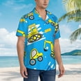 thumbnail image 6 of Uemuo Cute Car Cartoon Printed Regular Fit Short Sleeve Casual Hawaiian Shirt for Men,Aloha shirt,Tropical shirt,Floral print shirt,Vacation Beach shirt-X-Large, 6 of 9
