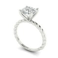 thumbnail image 2 of 2 ct Round Cut Simulated Diamond Solitaire 14K White Gold Womens Engagement Ring, 2 of 5
