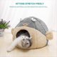 thumbnail image 5 of para Gatos de Interior - Cama Cueva con Almohada Acolchada Extraíble y Lavable, y Muebles Vibrantes para Gatos, Color Gris, 5 of 7