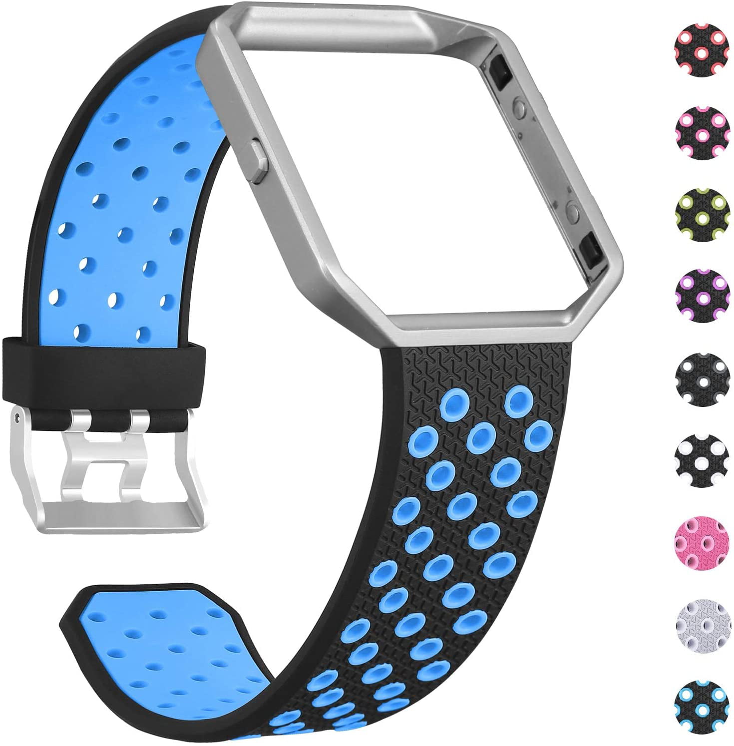 SKYLET For Fitbit Blaze Bands Soft Replacement Wristband with Steel Frame for Fitbit Blaze Bracelet No Tracker