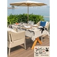 thumbnail image 6 of 52x70 Inch Outdoor Tablecloth with Umbrella Hole Zipper Rectangle Farmhouse Retro Rectangular Tablecloths Outside Waterproof Cartoon Funny Cook Theme Love Plaid Patio Table Cover for Picnic Party, 6 of 8
