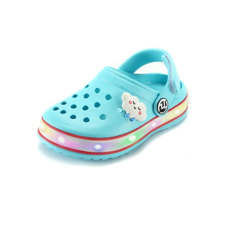 

Kids Boys Girls LED Clogs Cute Lightweight Summer Slippers Garden Beach Sandals