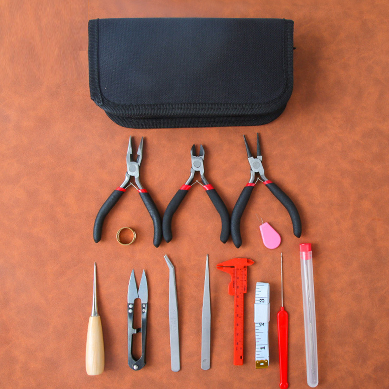 19Pcs Jewelry Making Tools Kits with Zipper Storage Bag for Jewelry Crafting and Jewelry Repair, Jewelry Making Sipplies