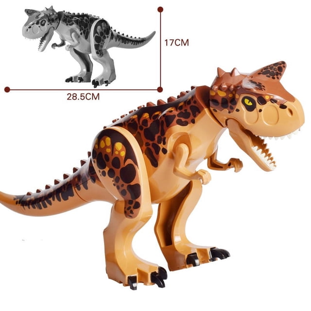 Dinosaur World Building Blocks Set, Large Dinosaur Figures T-Rex Velociraptor Triceratops, DIY Assembled Educational Construction Toy, STEM Learning Building Kit Gift for Kids Boys Girls