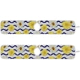 thumbnail image 3 of 2 PCS Faucet Splash Catcher, 30"x5" Yellow Daisy on Navy Striped Microfiber Cloth Kitchen Faucet Absorbent Mat Sink Splash Guard Faucet Mat for Kitchen Sink Water Absorbent Mat for Kitchen, 3 of 7