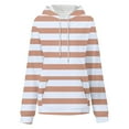 thumbnail image 4 of Ashirexll Hoodies for Women, Womens Hoodies Pullover, Ladies' Fashion Striped Loose Pocket Long Sleeve Hooded Sweatshirts Casual Tops, 4 of 5