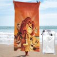 thumbnail image 1 of Toallas de playa de El Rey León, toallas de baño absorbentes y ligeras de secado rápido con estampado, toalla de baño de microfibra ultra suave para viajes, playa, gimnasio, camping, yoga, picnics,, 1 of 8