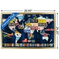 thumbnail image 3 of DaVid Bowman - License Plate Map Wall Poster, 22.375" x 34", Framed, 3 of 3