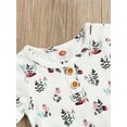 thumbnail image 5 of Newborn Baby Floral Print Short Sleeve Romper + Drawstring Shorts 2 Piece Outfits Set, 5 of 9