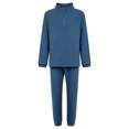 thumbnail image 1 of Kmbangi Solid Color Stand Collar Long Sleeve Tops+ Long Ankle Banded Pants, 1 of 10