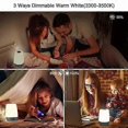 thumbnail image 3 of Touch Wake Up Night Light with Sunrise Simulation Alarm Clock, 3-Way Dimmable Warm White Bedside Lamp RGB Ambient Table Bedside Lamp, Timer Mode, 3 of 5