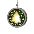 thumbnail image 2 of Wooden Christmas Cabin Hanging Christmas Decorations Light Up Christmas Tree Hanging Decoration, 2 of 6