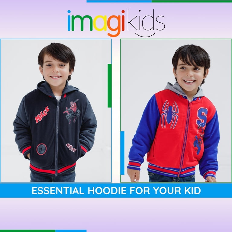 Marvel Spider-Man Boys' Varsity Hooded Bomber Jacket photo 5