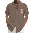 thumbnail image 5 of XDZJLR Chemises pour Hommes Décontractées Été Plage Manches Courtes Mode Imprimé Cocotier, 5 of 5