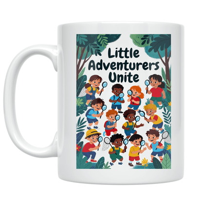 Little Adventurers Unite - Kids Outdoor Explorer - 11 oz Ceramic Coffee Mug