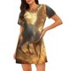 thumbnail image 1 of Disketp Golden Winged White Horse para Camisón Corto de Manga Corta para Mujeres, Camisón Cómodo con Escote Redondo, Bonito y Confortable, 1 of 6