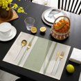 thumbnail image 3 of Sage Green Vintage Placemats Set of 8, Geometric Stripes Simple Lines Placemats for Dining Table, Place Mats for Kitchen Tabletop, Waterproof Wipeable Dining Table Mats Set, 3 of 9