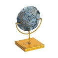 thumbnail image 2 of Creative Co-op DA4784 Tranche de Pierre Agate Décorative sur Support en Métal, Bleu, 2 of 4