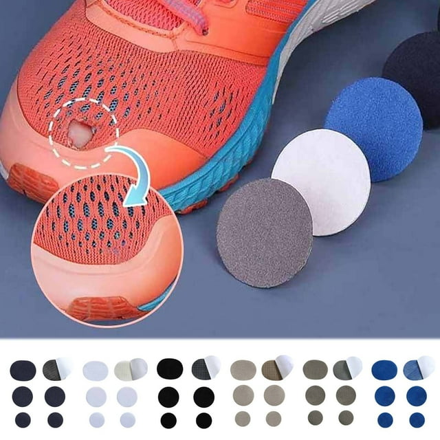 Parches de reparación de zapatos de malla - Kit de parches autoadhesivos para tacón y forro de tacón y forro (pack de 6) para zapatillas, botas y zapatos de vestir - Material fino, transpirable y