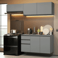 thumbnail image 1 of Cocina Integral Completa Modular Madesa Nice 200cm Gris 05, 1 of 10